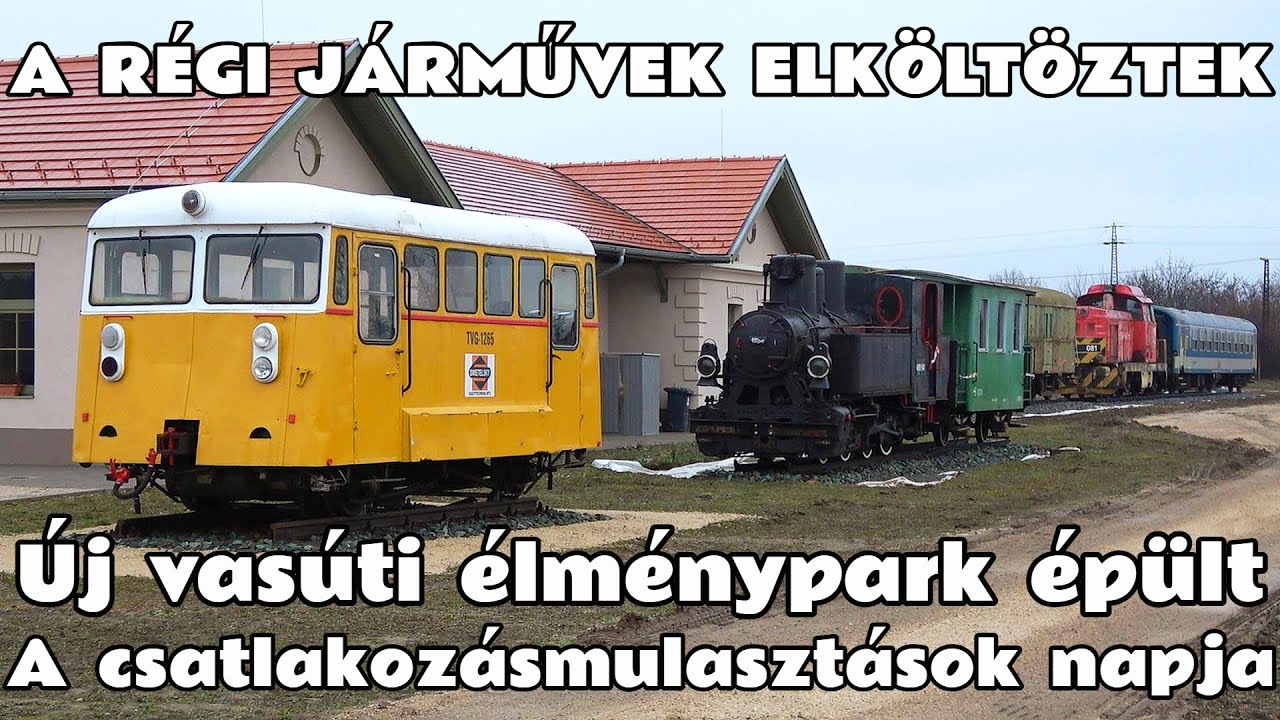 2025.12.19. Celldömölk állomásról elköltöztetett régi járművek az új Vasparipa játszóparkban.
