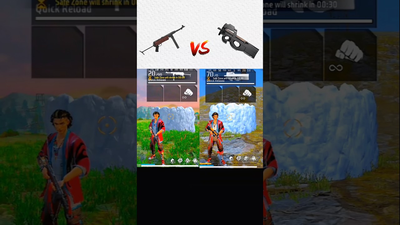 MP40 Vs P90 🤯🔥 #freefire #shorts #trendingshorts #ffshorts #freefiremax #shortsfeed #mixpro