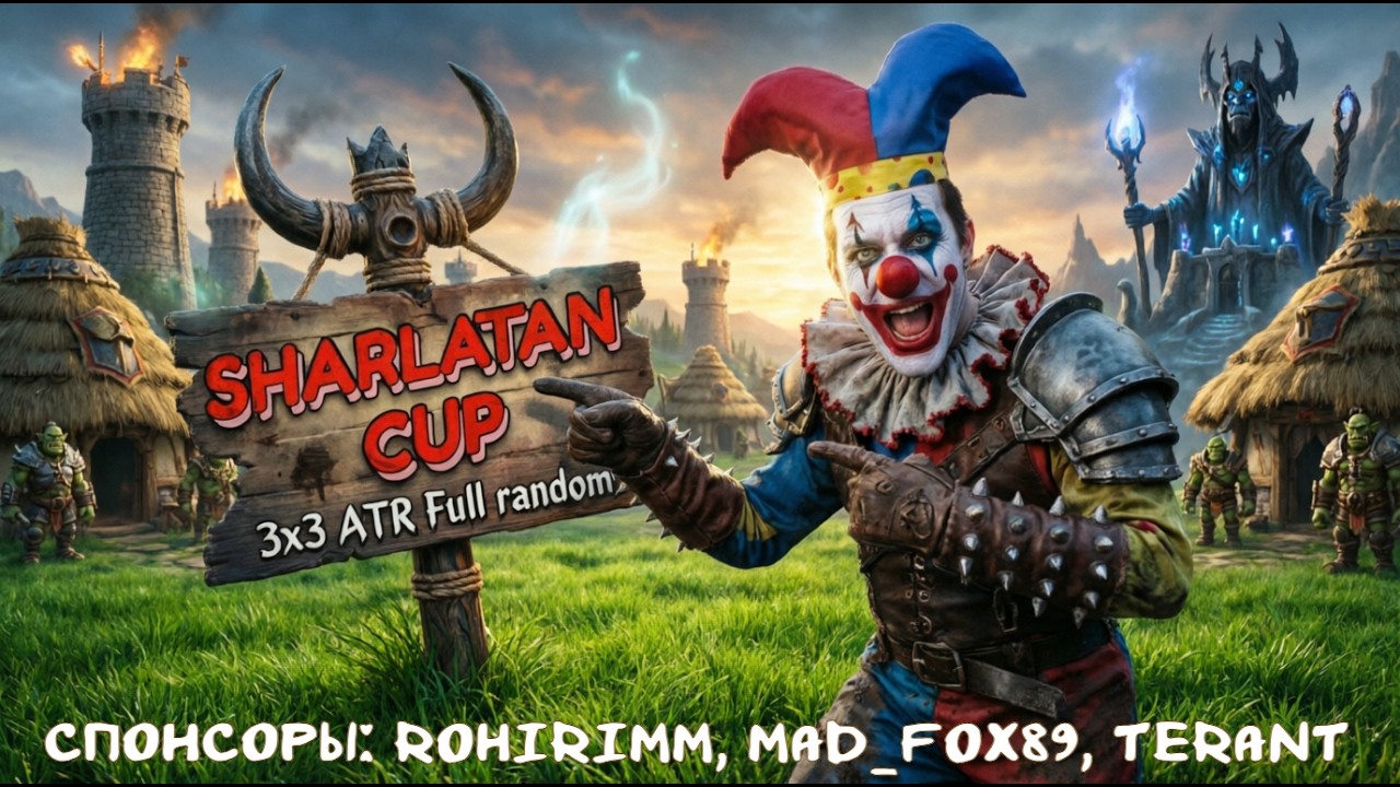 ⚔️ Sharlatan Cup 3x3 ATR Full random WARCRAFT 3 / !тг !озвучки !шарлатанкап