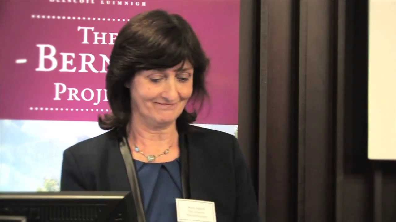 Mary Sutton, The Atlantic Philanthropies speaking at The Bernal Launch, University of Limerick