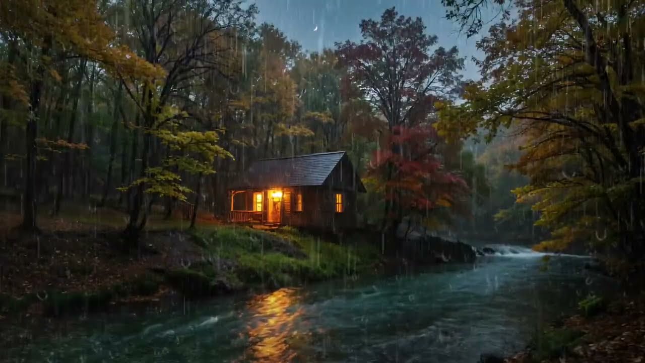 Night Rain Thunderstorm in the Forest | Soothing Sounds for Deep Rest 🌙