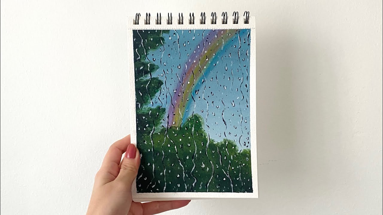 Rainy Day Acrylic Day 🌧️✨ | Paint with me 