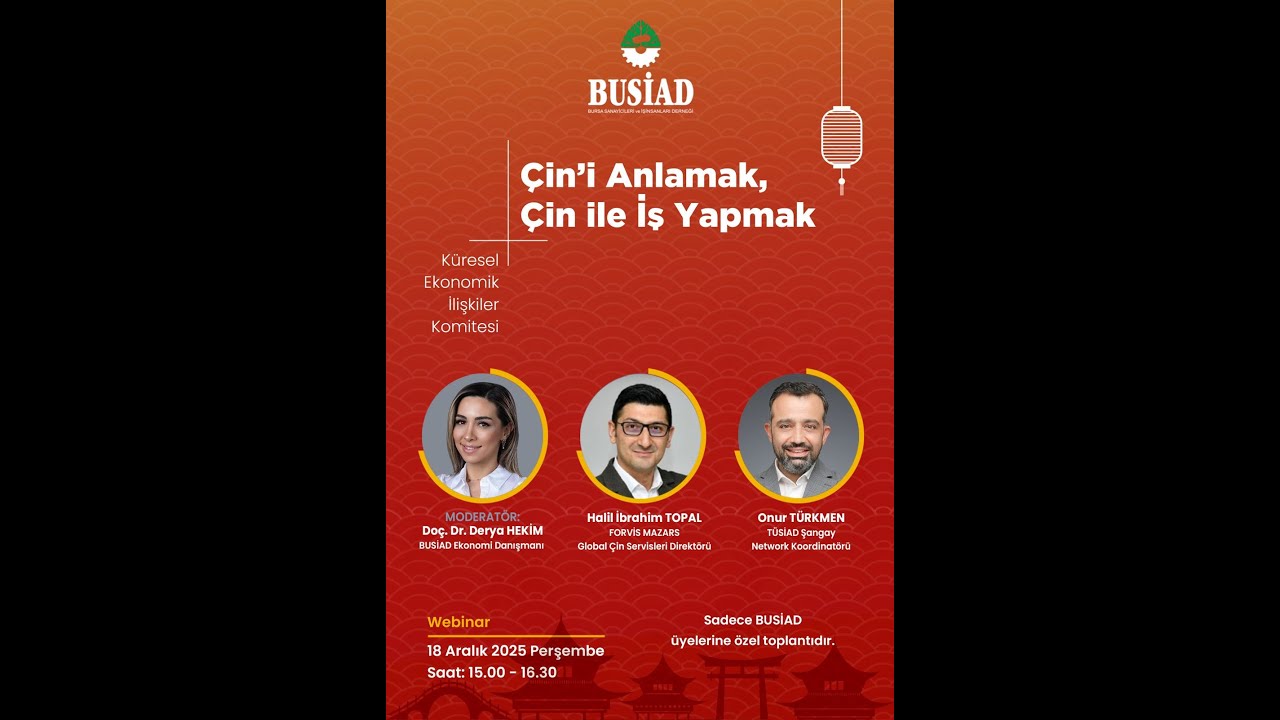 BUSİAD Küresel Ekonomik İlişkiler Komitemiz ile TÜSİAD Küresel Ekonomik İlişkiler  ortak etkinliği