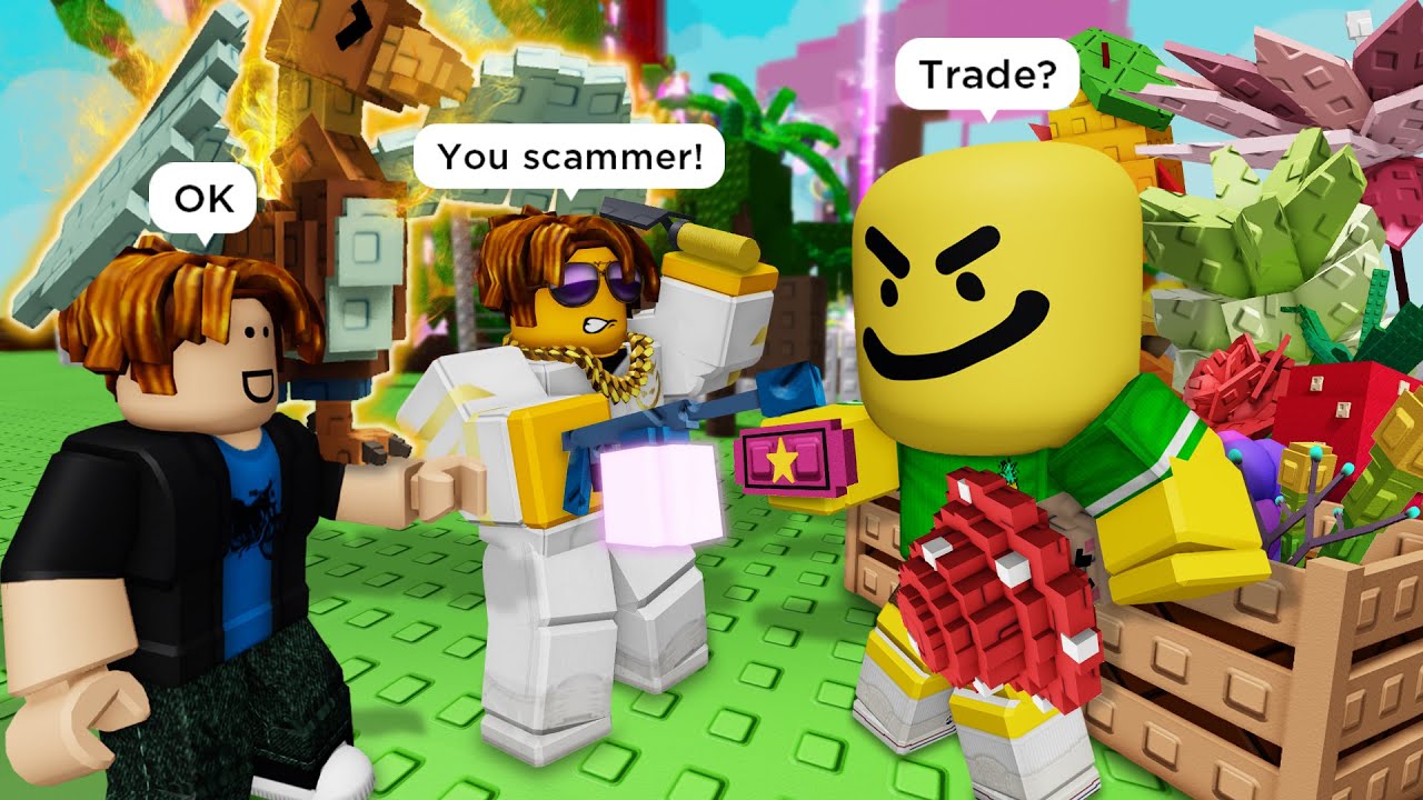 I WAS SCAMMED ON MY FIRST TRADE in GROW A GARDEN 🍉🥝 Roblox GROW A GARDEN Funny Moments