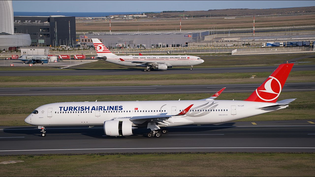 Istanbul Airport Spotting Türk Hava Yolları ve Diğer Uçakların Nefes Kesen  İnişleri ( Landing ) #4k