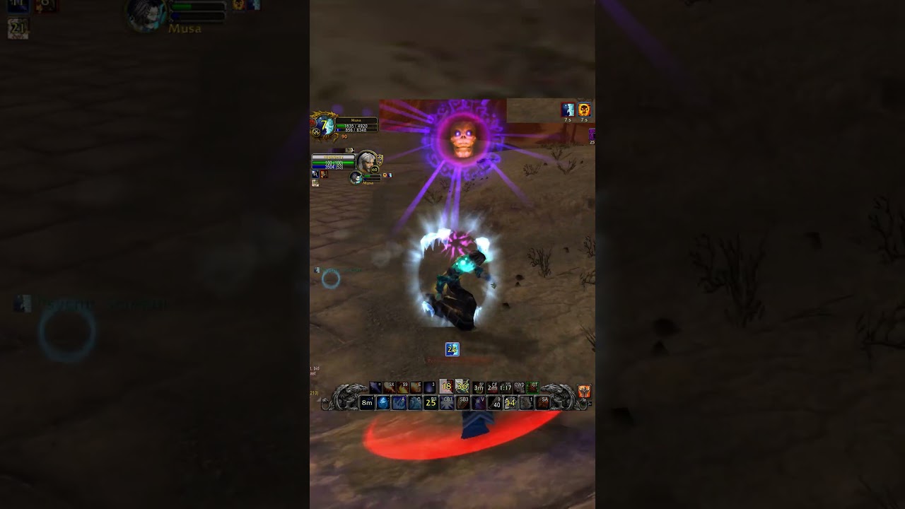 Fear reflected lol 👻 1v2 Priest Lock in Burning Steppes 