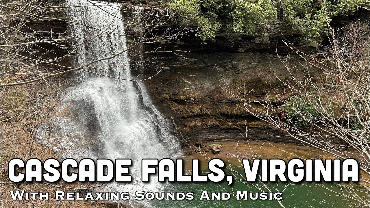 Cascade Falls, Virginia Relaxing Sounds And Music! #relaxing #relaxingmusic #nature #waterfall