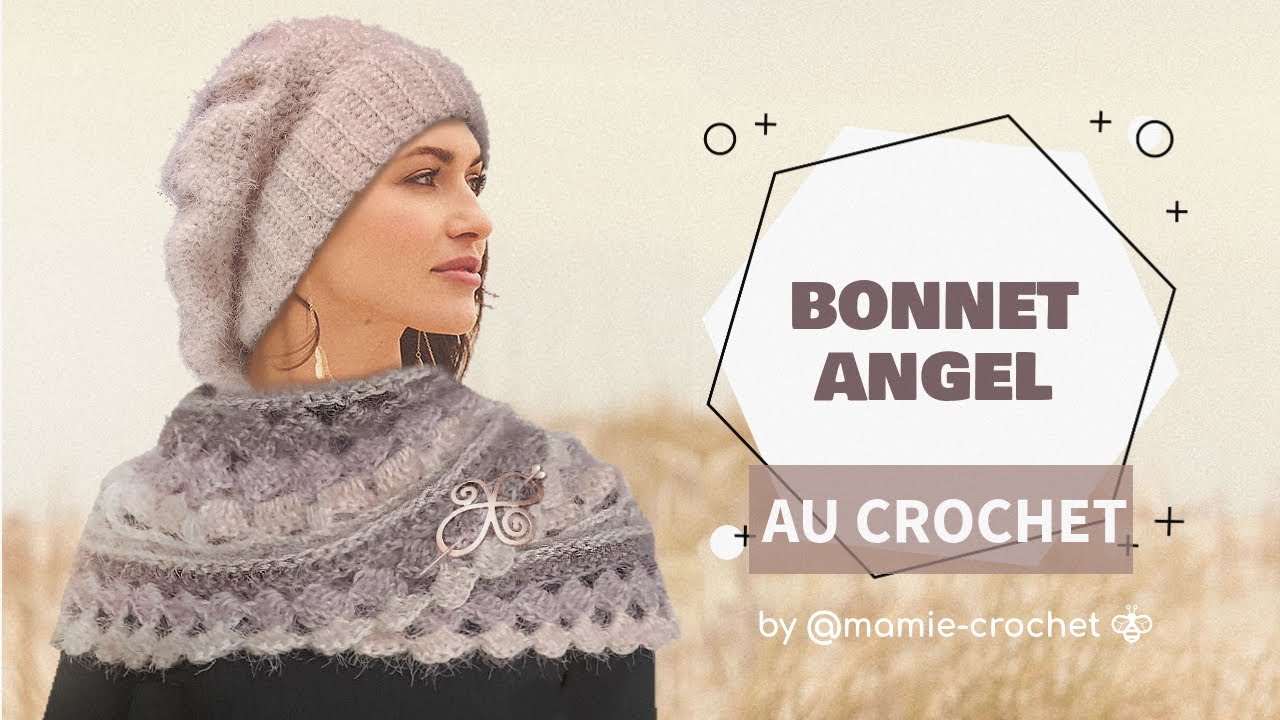 Comment faire UN JOLI BONNET BERET TRES DOUX ANGEL AU CROCHET / TUTO PAS A PAS #mamiecrochet