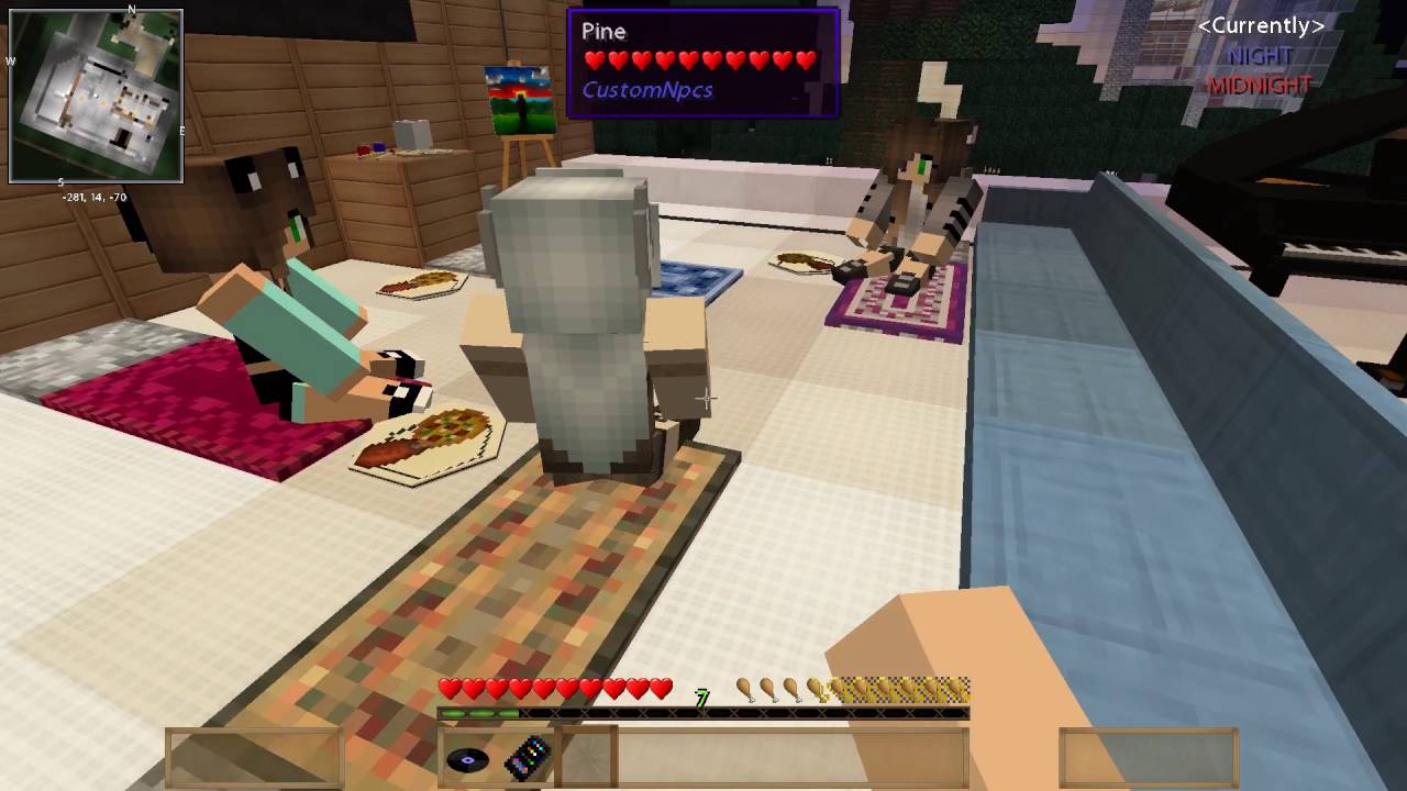 Minecraft Role Play Supernatural High School EP3 Sleepover Part1