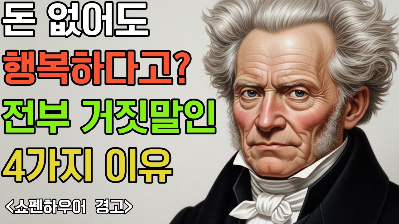 돈 없어도 행복하다고? 전부 거짓말인 4가지 이유 | 쇼펜하우어