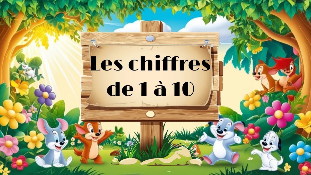 Les chiffres de 1 à 10 pour enfants en Français!!
