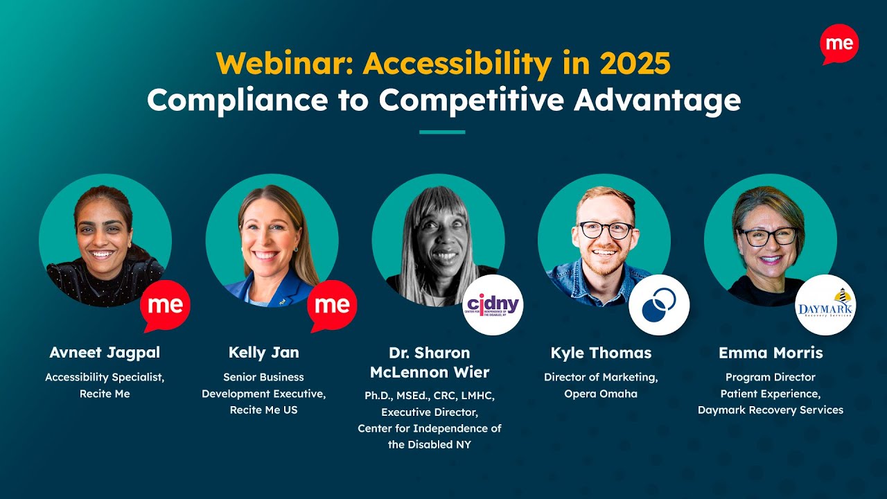 Accessibility in 2025: From Compliance to Competitive Advantage Webinar US