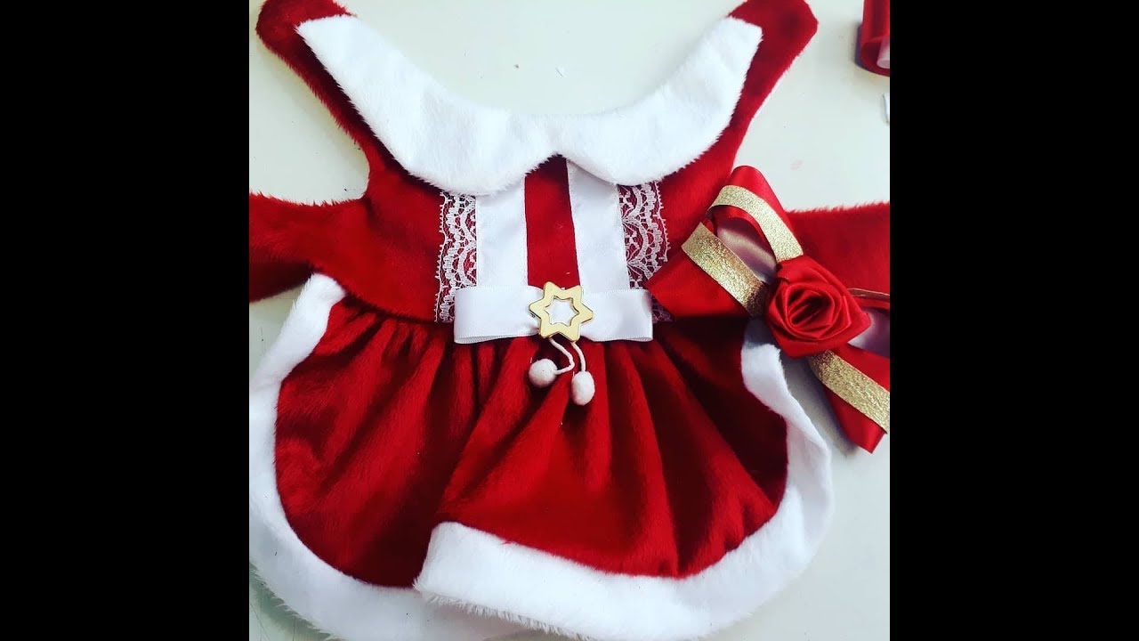 Vestidinho de Natal para cachorros/Aury moda pet