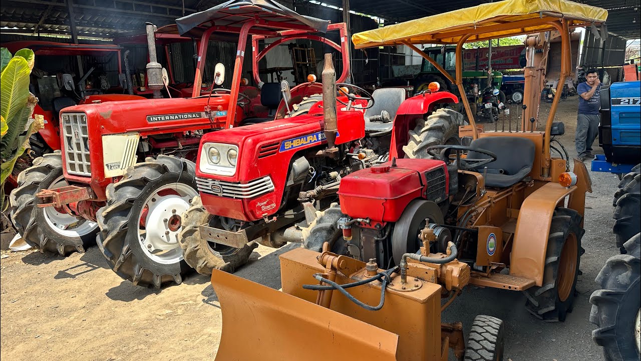 International 576, Shibaura SD3000 và Xe hino Múc Ủi cập bến Nông Cơ Bảy Ghì. Ae  LH 0918.152.958