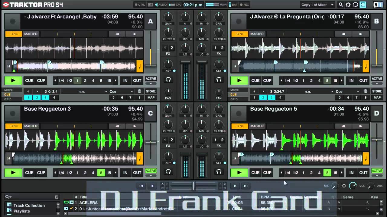 Mezclando con Traktor PRO S4 N1- Reggaeton (2012) Frank Cardenas