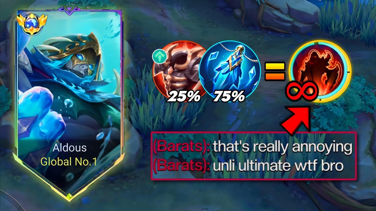 WHEN GLOBAL ALDOUS ABUSE THIS BROKEN COOLDOWN HYBRID DAMAGE BUILD 2026!🔥 (annoying unli ultimate)