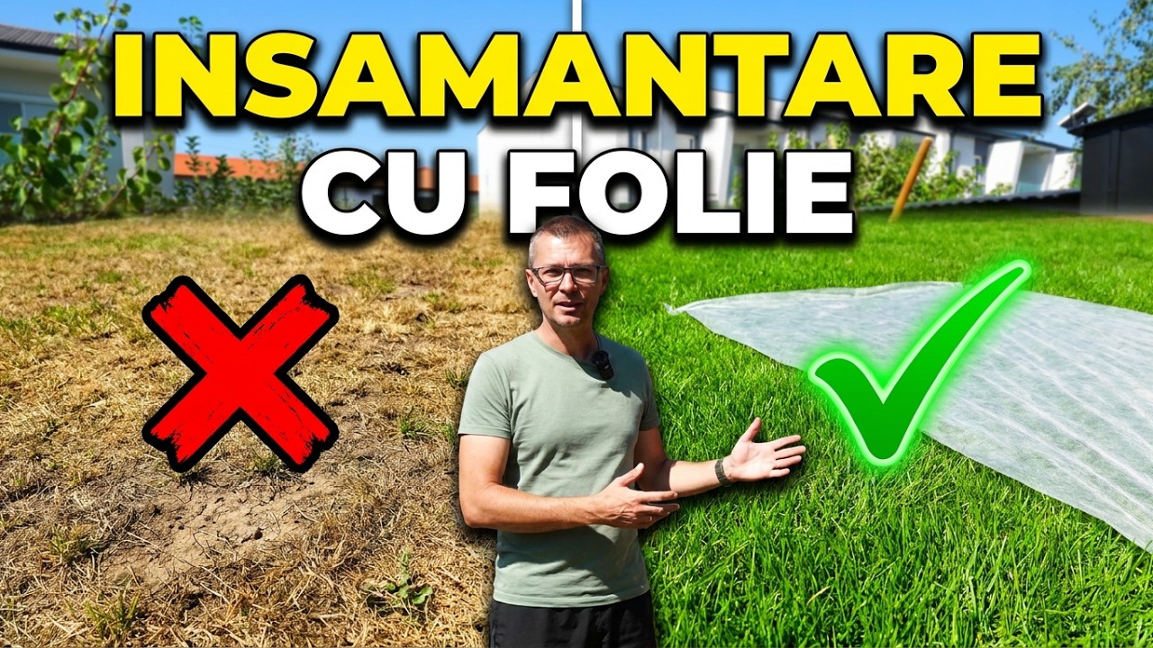 Koszenie trawnika: folią - SAMOUCZEK Wysiewanie odpornego, niebieskiego trawnika