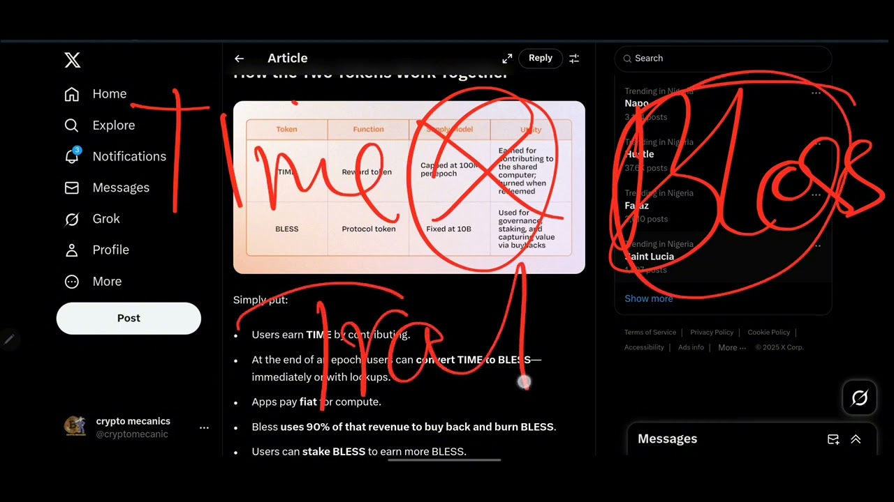Bless network airdrop update: How to claim $TIME & $BLESS tokens | Tokenomics breakdown