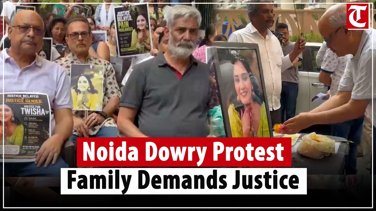 Protest erupts in Greater Noida over alleged Bhopal dowry death case; family demands justice