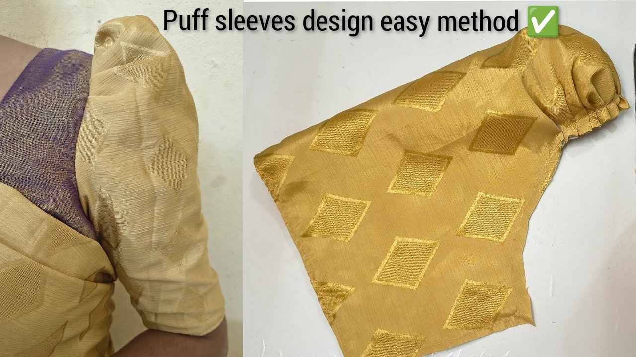 Latest puff sleeves design ✨||cutting ✂️ and stitching full video||puffsleeve design 
