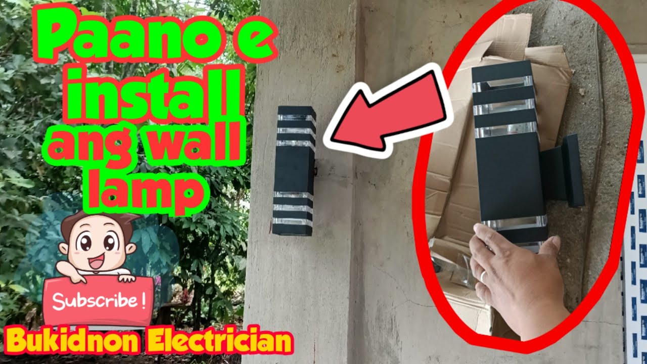 installation of wall lamp in small house