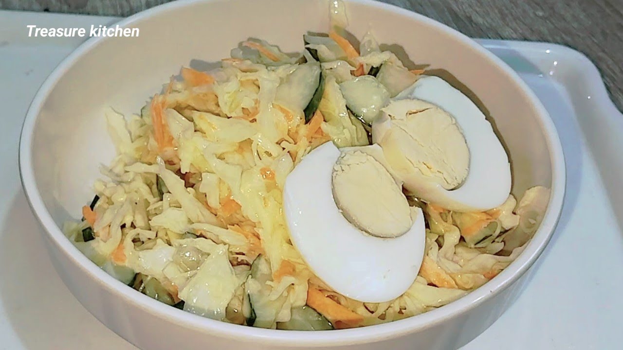 Few Ingredients Simple Creamy Salad Recipe | How To Make Coleslaw 