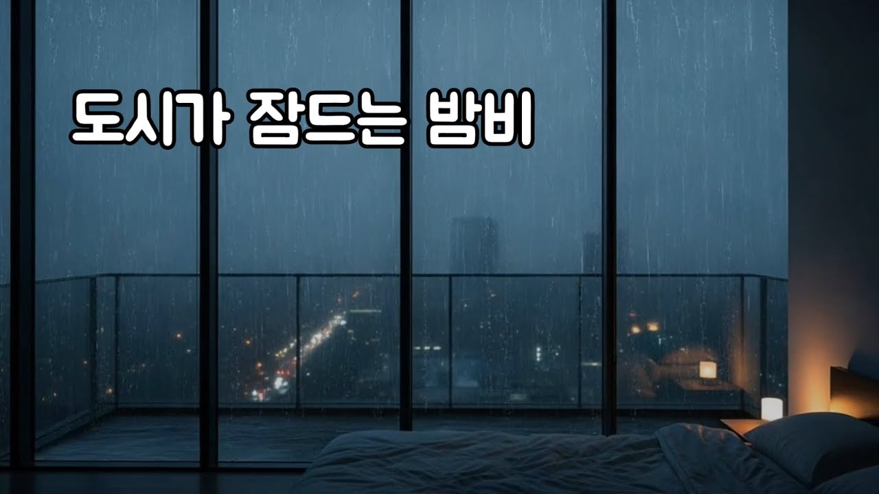 창밖으로 흐르는 빗소리, 깊은 잠으로 #숙면 #불면증완화