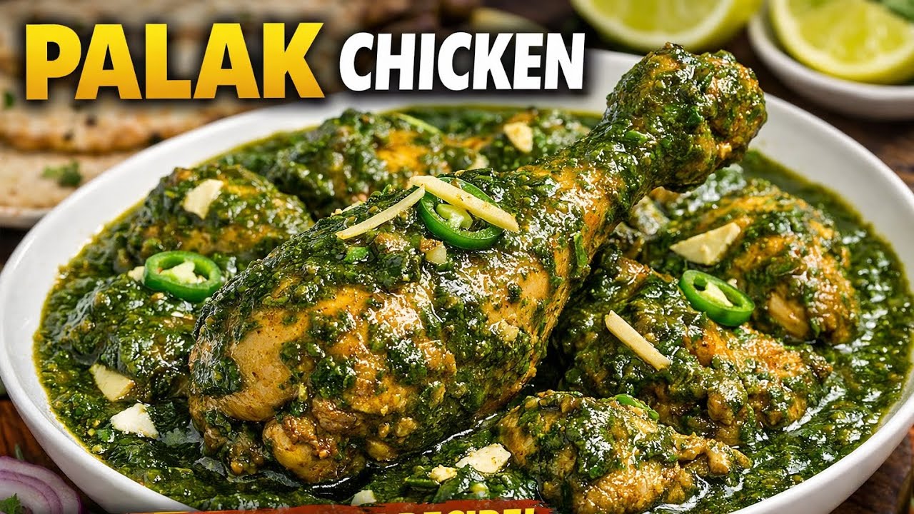 RESTAURANT STYLE PALAK CHICKEN 🍗 | एक बार खाया तो बार बार मांगोगे | #chiken #viralvideo #recipe #yt 