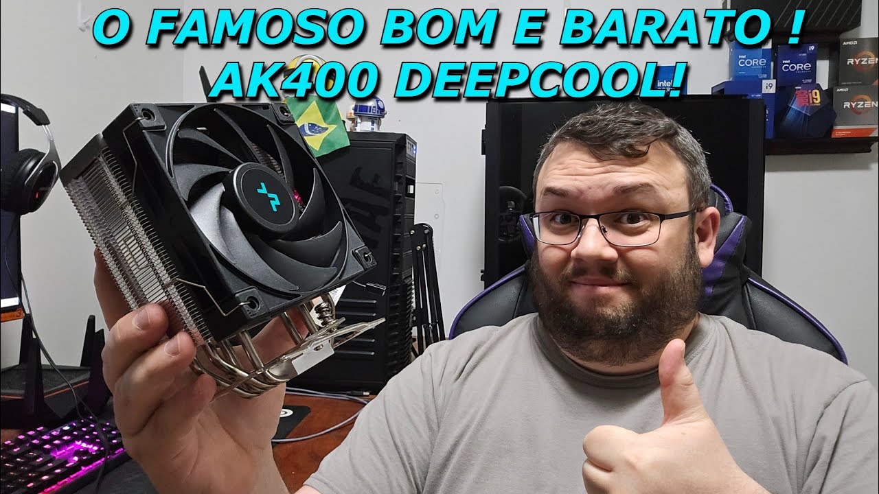 TESTE AK400 DEEPCOOL! UM PEQUENO AIR COOLER BOM E EFICIENTE !