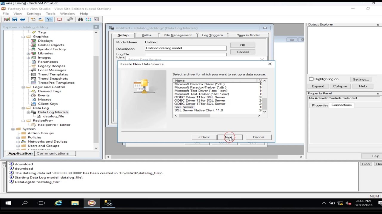 Полное руководство FactoryTalk View SE Регистрация данных в MS-SQL | Регистрация данных SQL | Sca...