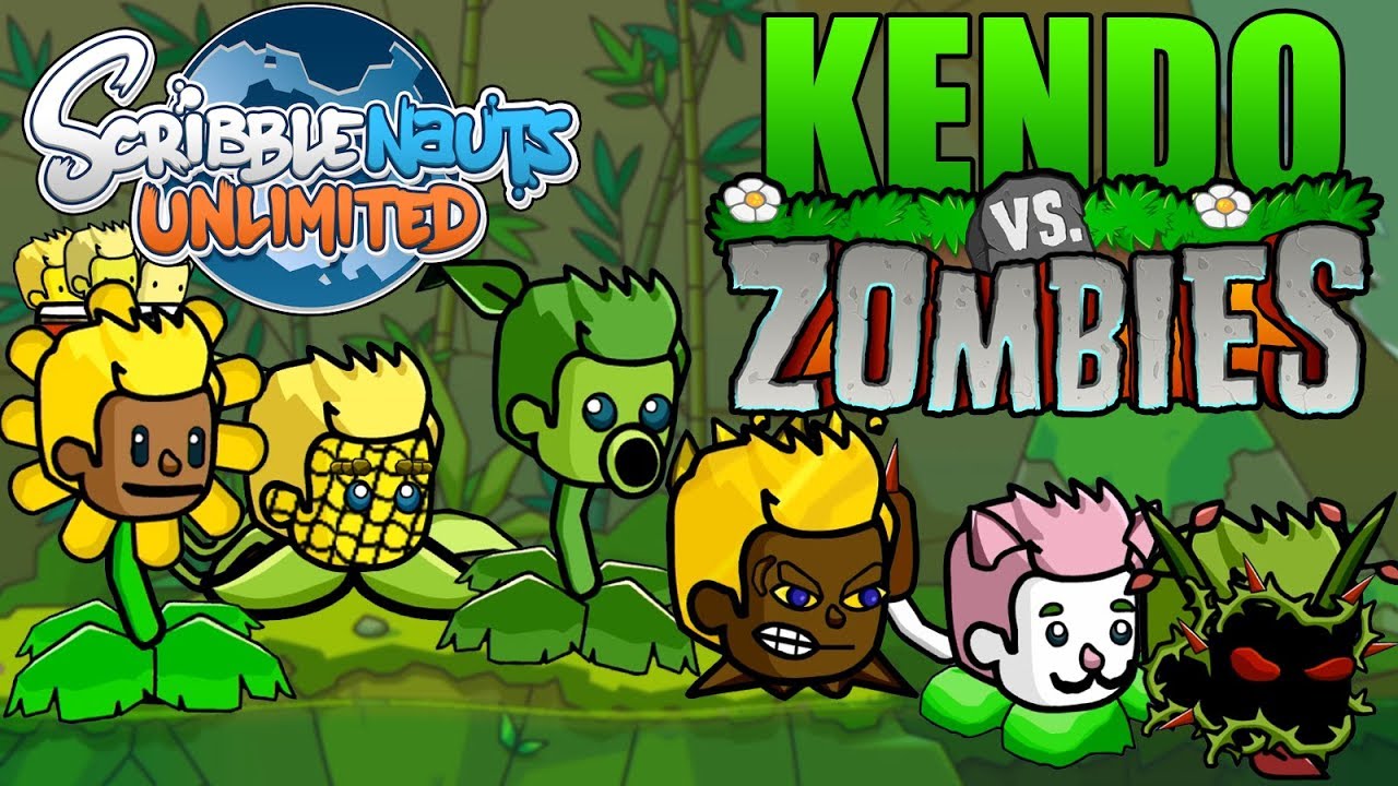 KENDO VS ZOMBIES (Plants vs Zombies Crossover) in Scribblenauts Unlimited