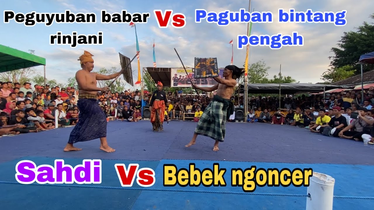 Bebek ngoncer Vs sahdi||Peresean desa selabung