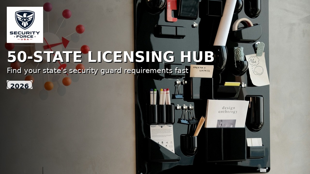 Security Guard License Requirements by State (2026) | 50-State A to Z Hub Tour