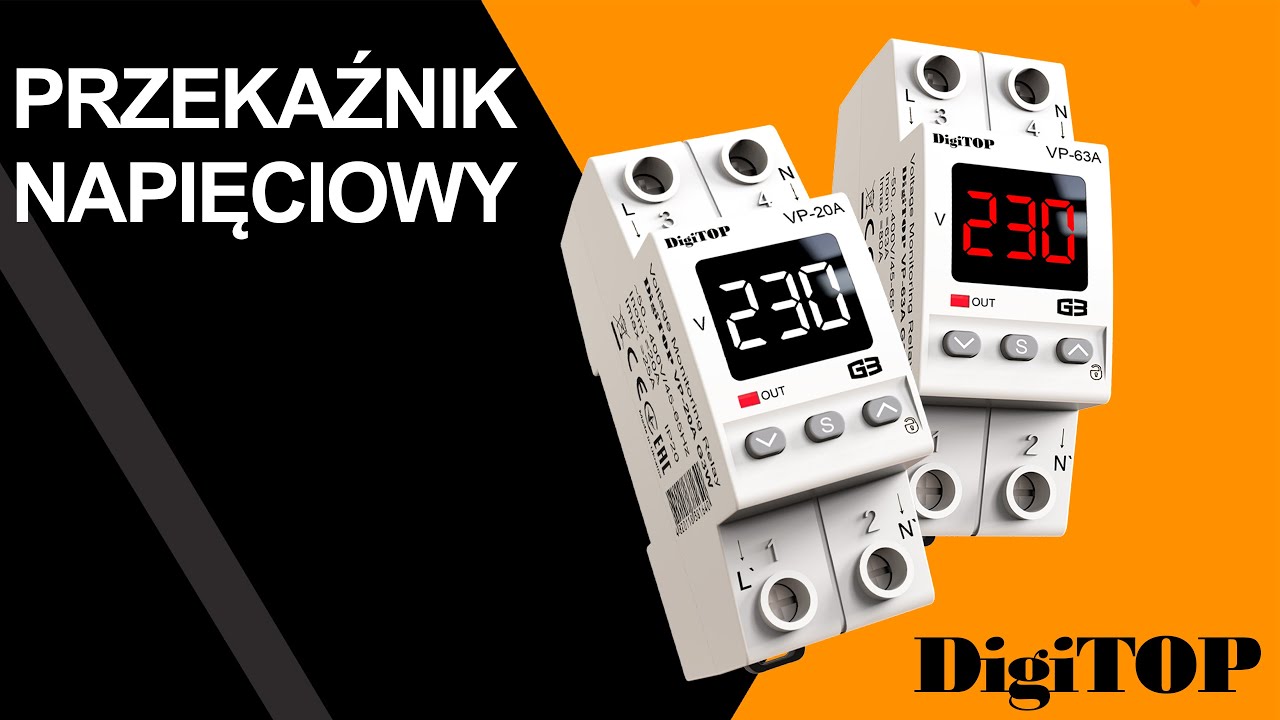 Ochrona przed skokami napięcia - Przekaźnik Napięciowy DigiTOP