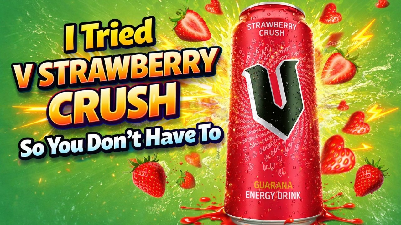 Обзор энергетического напитка V Strawberry Crush — я попробовала, чтобы ВАМ не пришлось этого дел...