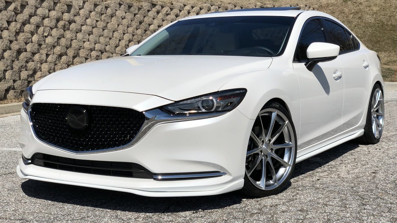 Пример установки сплиттера переднего бампера с Mazda 6 GJ на Mazda 6 2019 GL