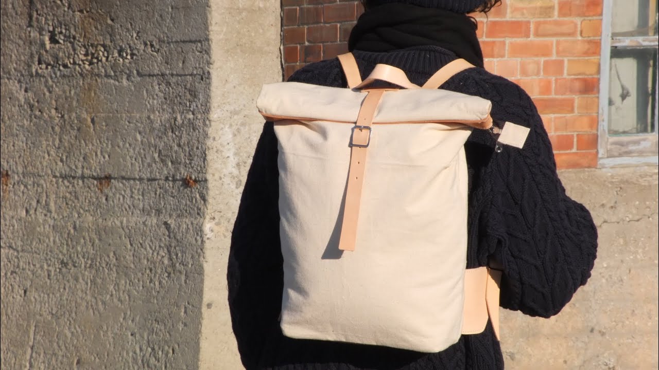 Making a Leather & Canvas Roll-Top Backpack
