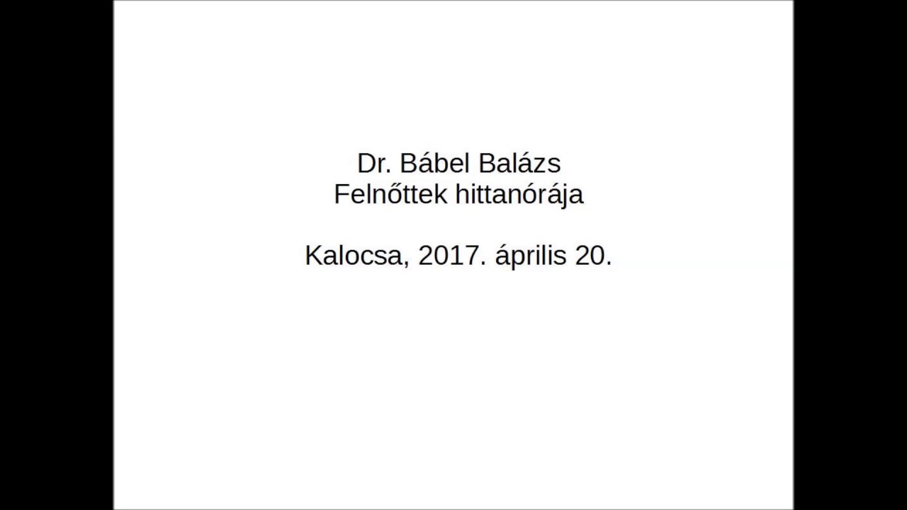 Felnőttek hittanórája Kalocsán - Tridenti Zsinat és az Oltáriszentség