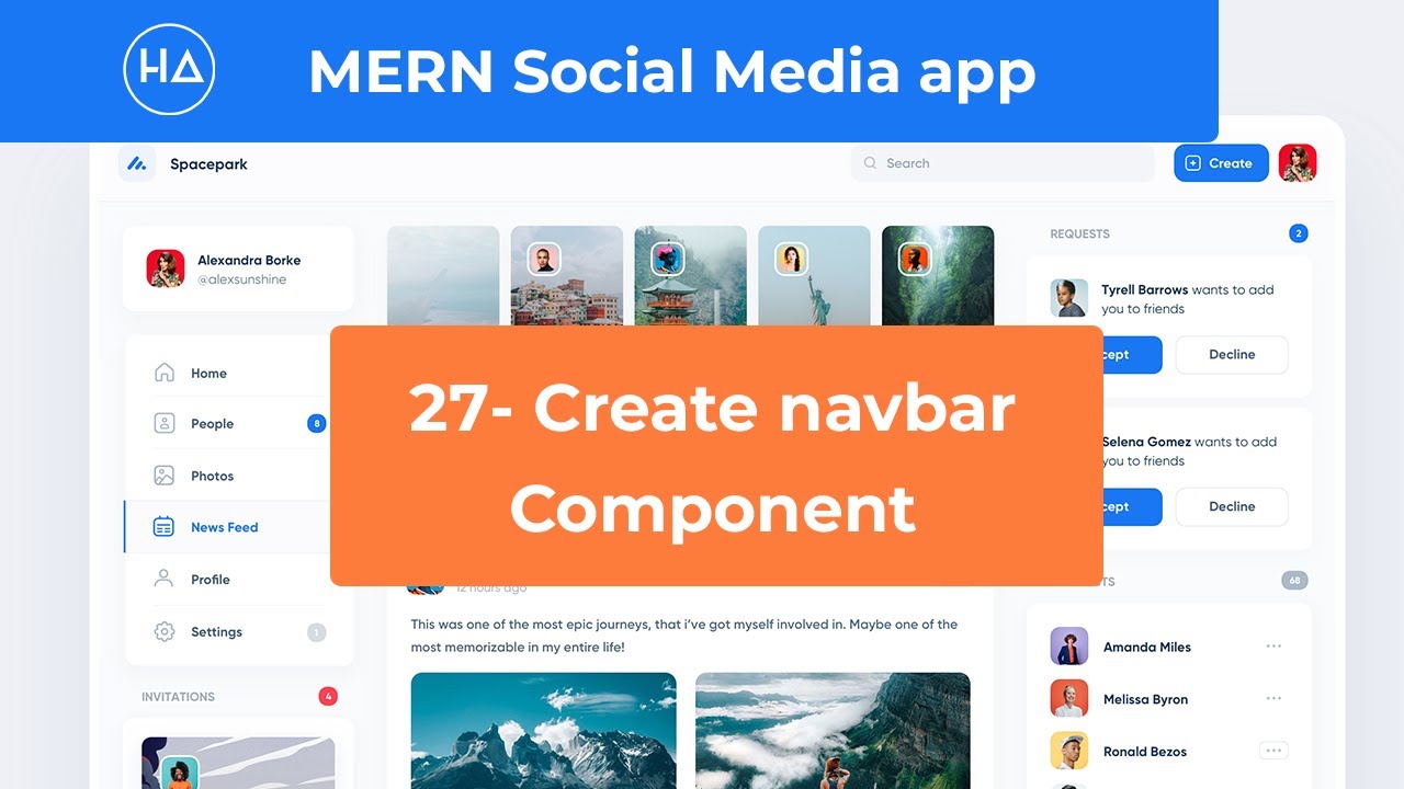 27- Social Media App MERN STACK : Create  navbar component  - بالدارجة التونسيّة