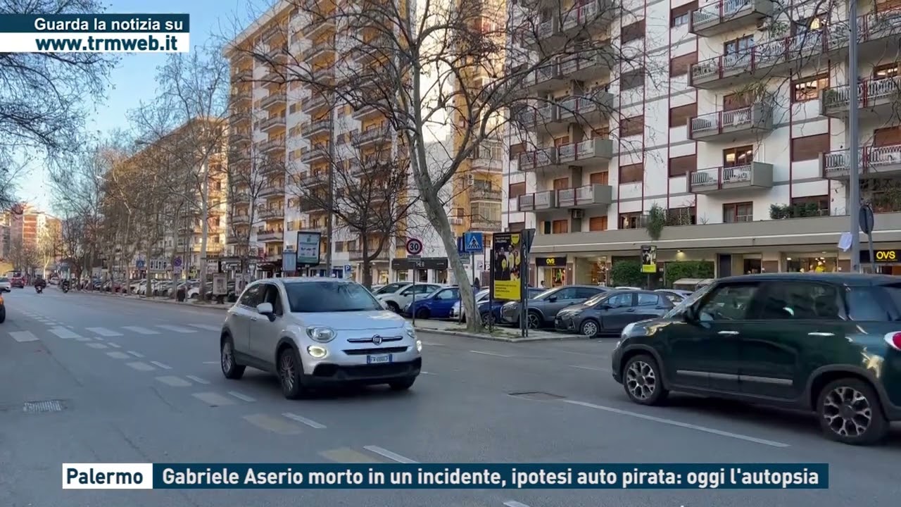 Palermo - Gabriele Aserio morto in un incidente, ipotesi auto pirata: oggi l'autopsia
