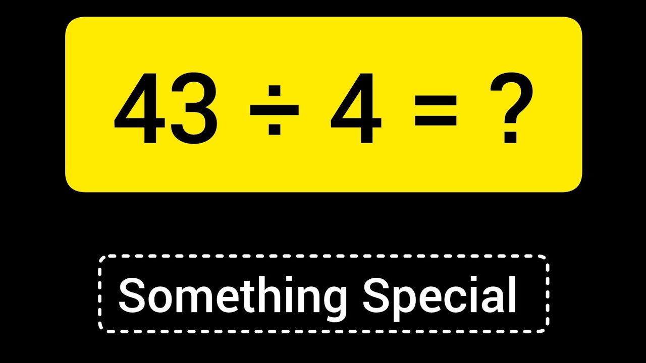 43 Divided by 4 ||43 ÷ 4 ||How do you divide 43 by 4 step by step?||Long Division