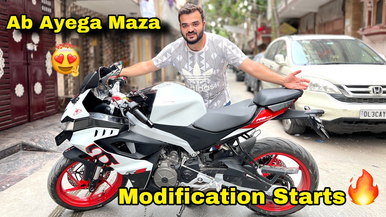 Aprilia rs 457 ki Accesories mil he gae finally 😍 | Modification Start ho gae 🔥