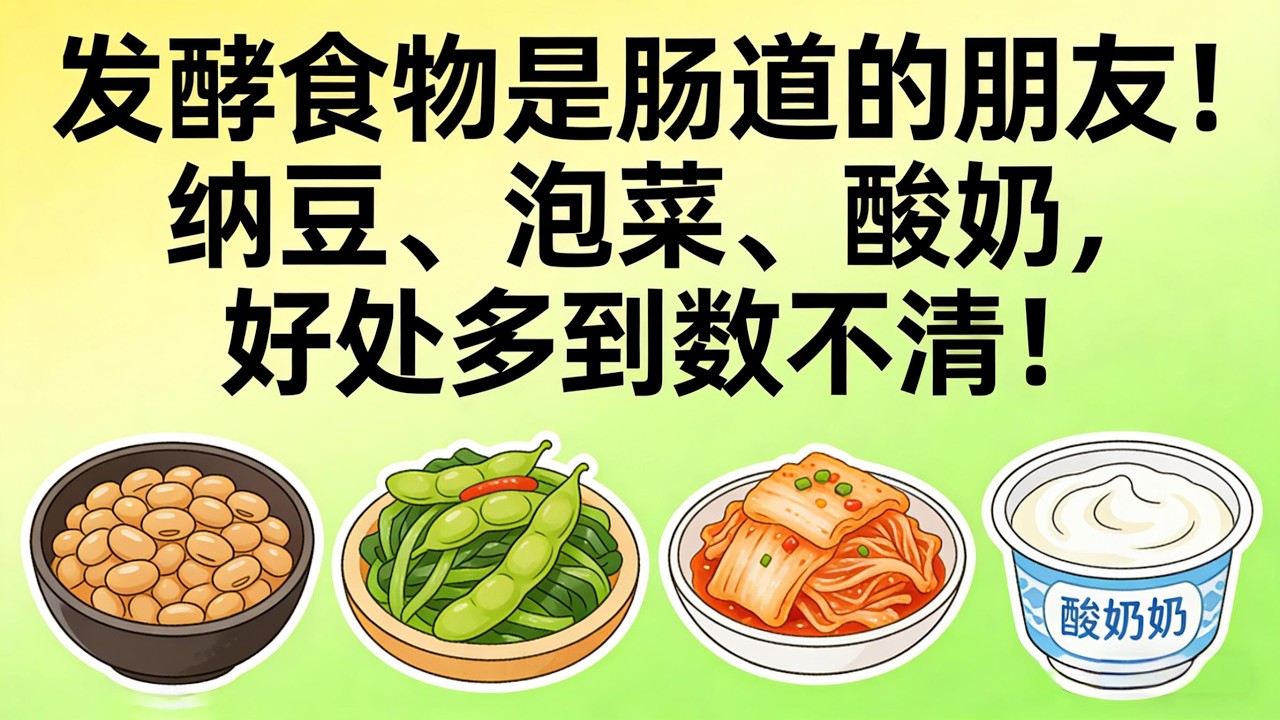 發酵食物是腸道的朋友！納豆、泡菜、酸奶，好處多到數不清！