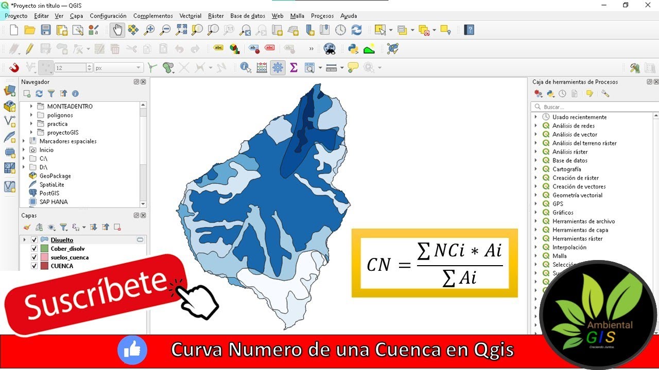Numero de Curva de una cuenca en Qgis