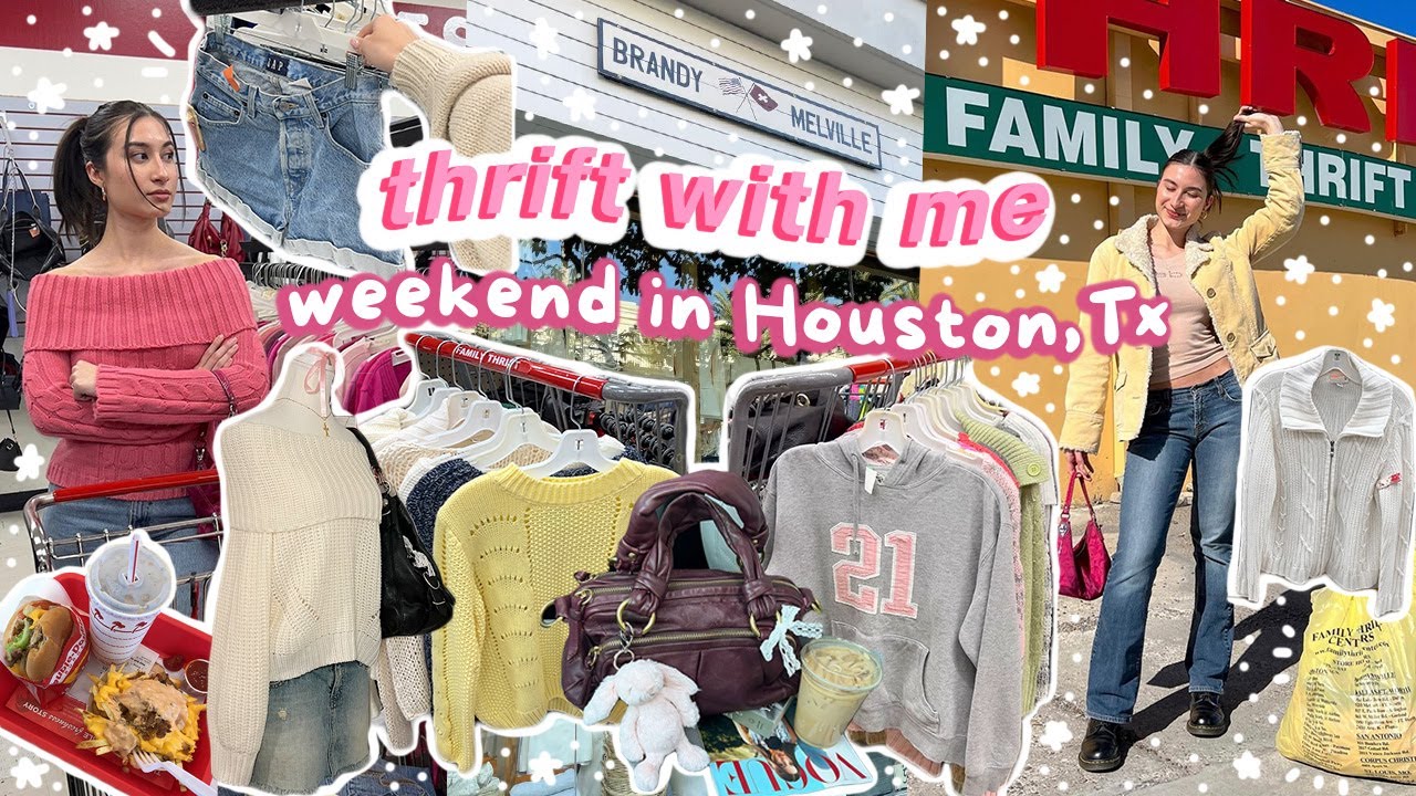 THRIFT WITH ME | thrifting in Houston, Tx 🏙️🎀🧸| FULL TIME DEPOP SELLER