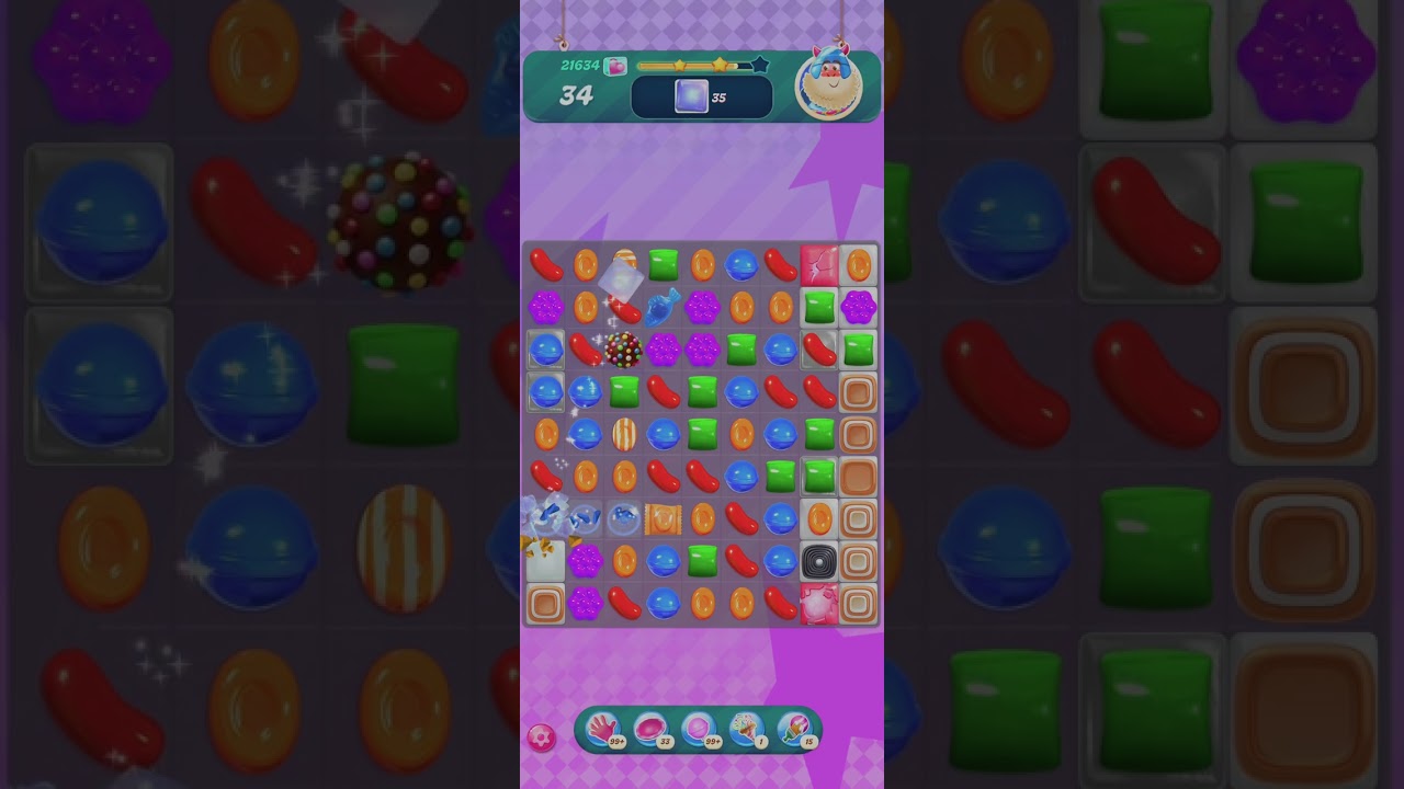 Candy Crush Level 21634 with boosters 