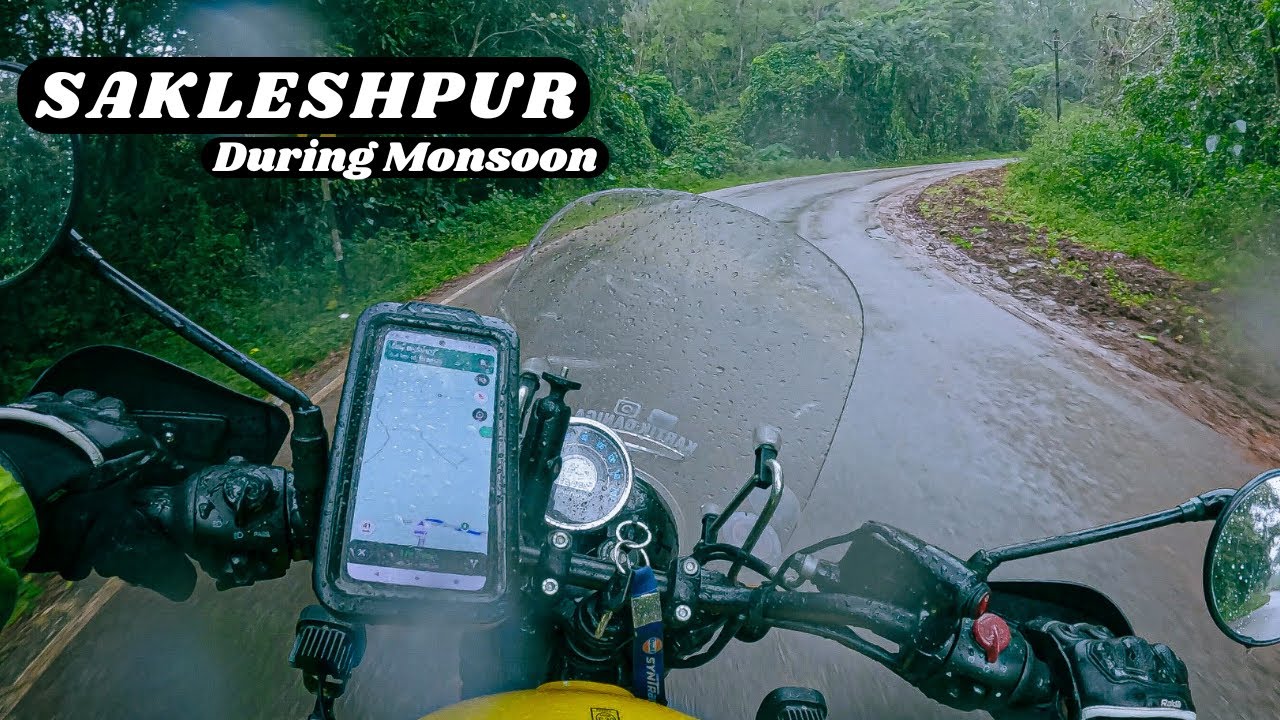 SAKLESHPUR BIKE RIDE during Monsoon - Meteor 350 | Bisle Ghat