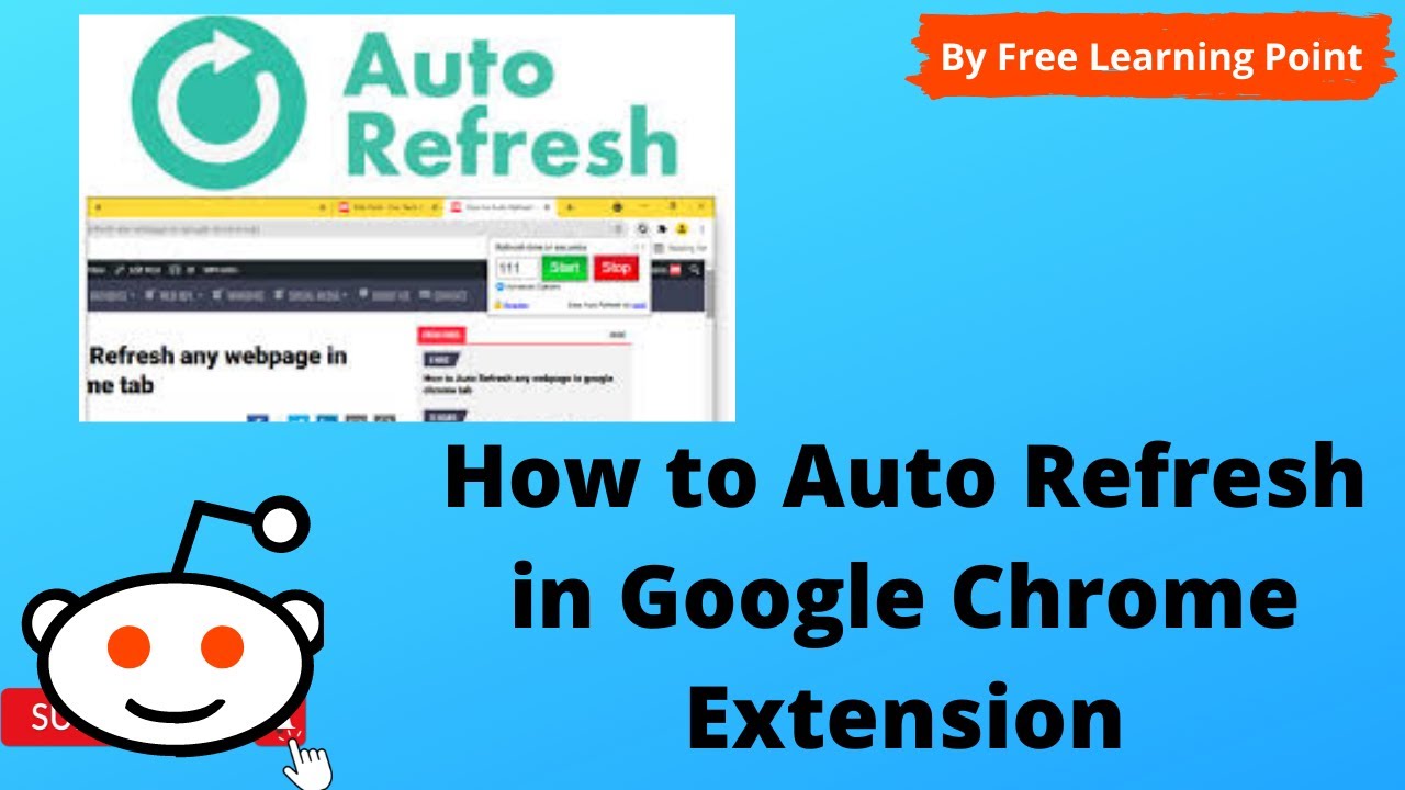 How to Auto Refresh in Google Chrome | By Free Learning Point