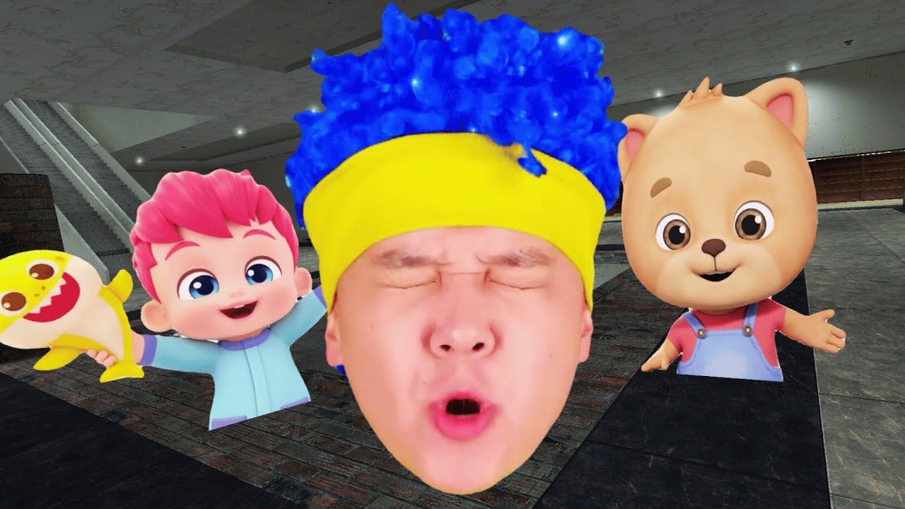 ANIMATED D Billions, Bebefinn, and Bimi Boo MASHUP ATTACK CHASE In Liminal Mall | Gmod Nextbots