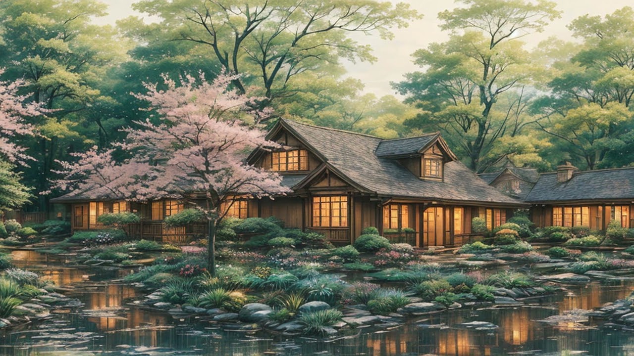 Spring Breeze Lullaby: Gentle Rain & Piano for Peaceful Sleep